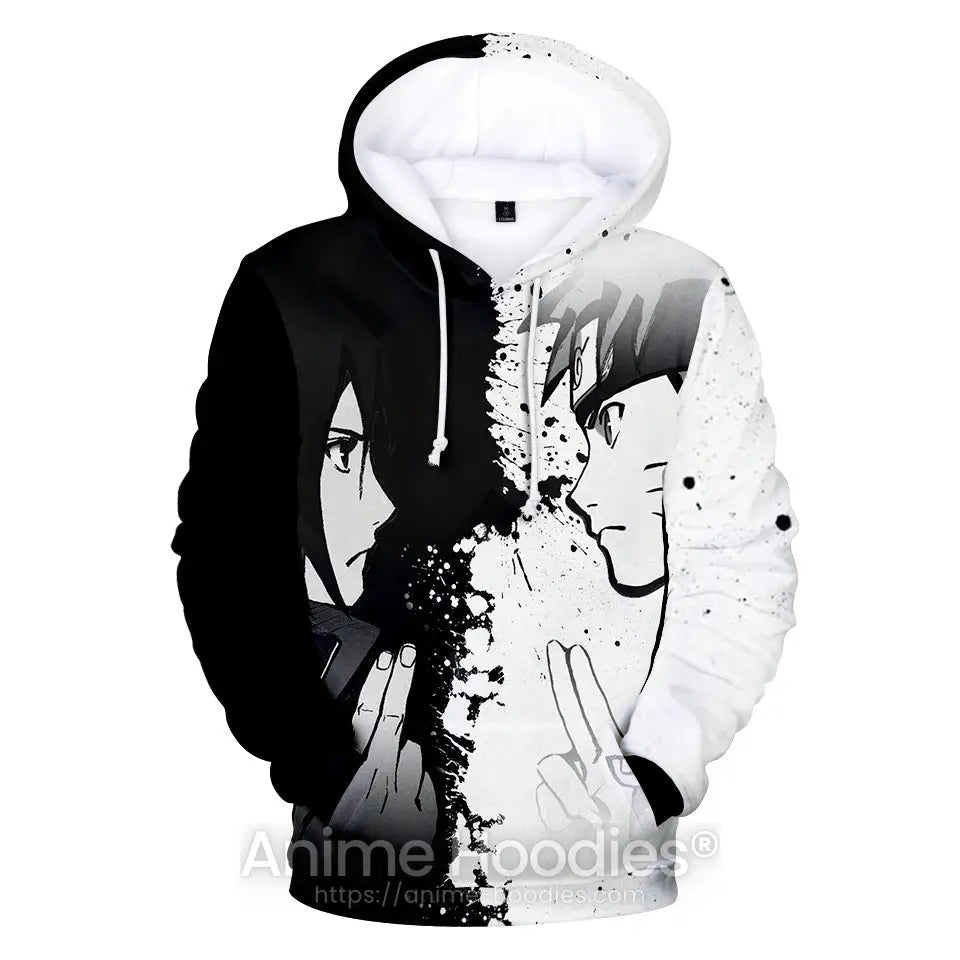 Naruto and Sasuke Yin Yang Hoodie